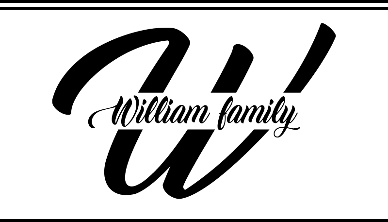 Family initial and name entrance hall vinyl carpet - TenStickers