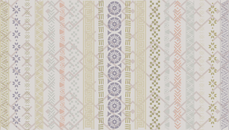 Geometric patterned kitchen vinyl carpet - TenStickers