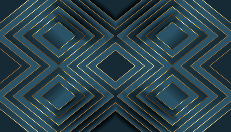 Black outlined squares modern vinyl carpet - TenStickers