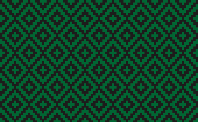 Green diamond pattern kitchen vinyl carpet - TenStickers