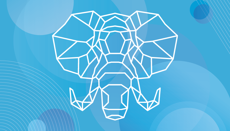 Blue elephant face animal vinyl carpet - TenStickers