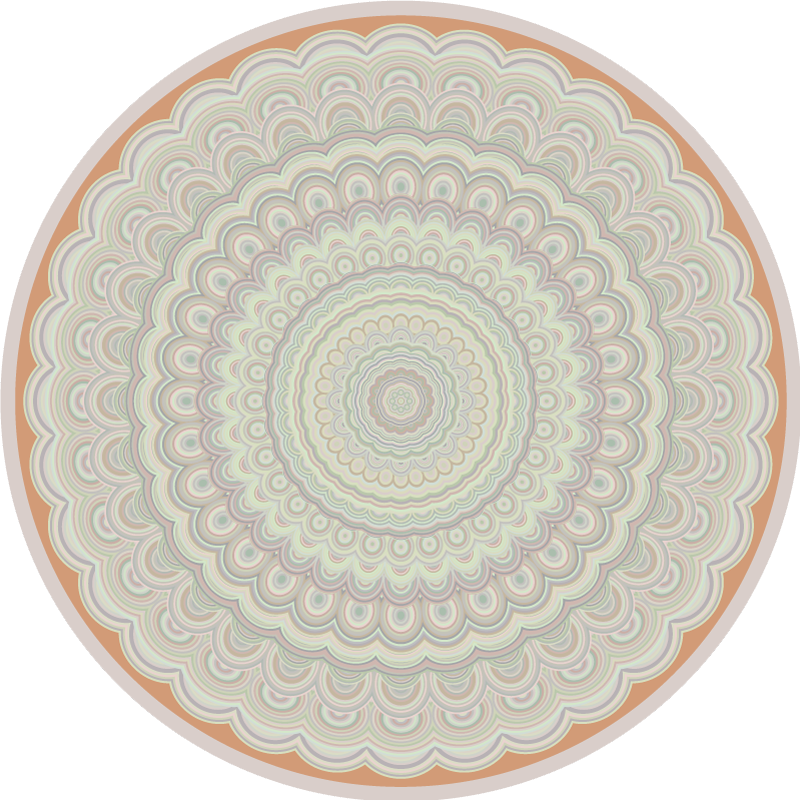 Intricate Circular Pattern mandala vinyl carpet - TenStickers