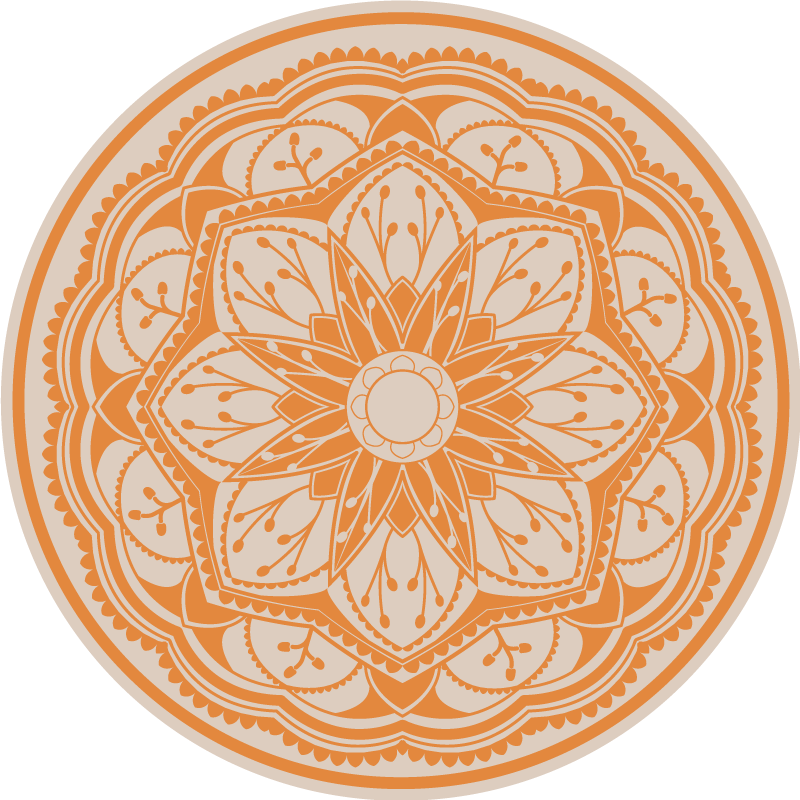 Mandala vinyl carpet with elegant round design - TenStickers