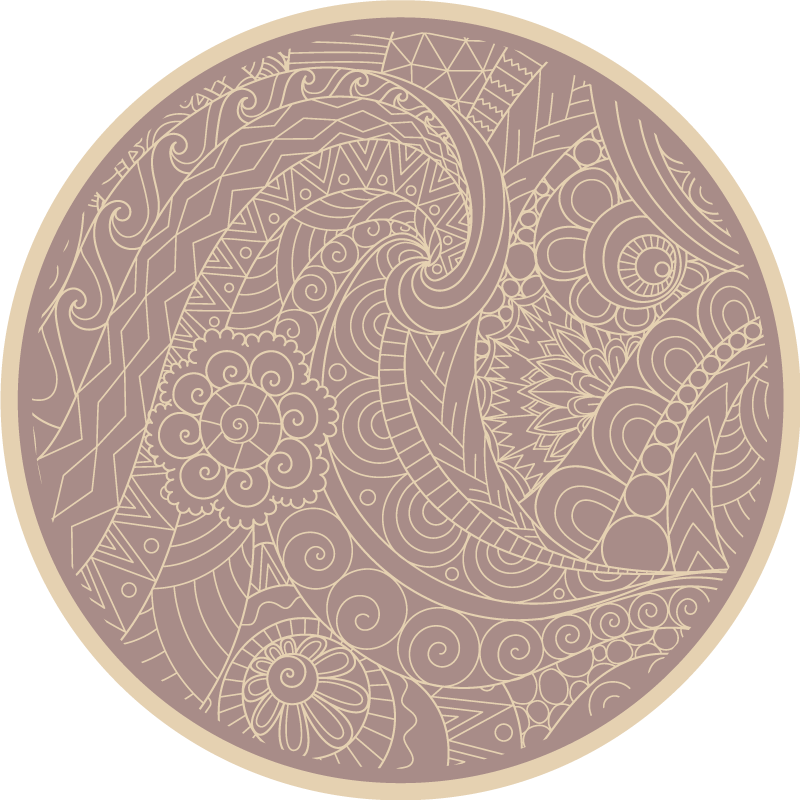 Intricate Circular Motif mandala vinyl carpet - TenStickers