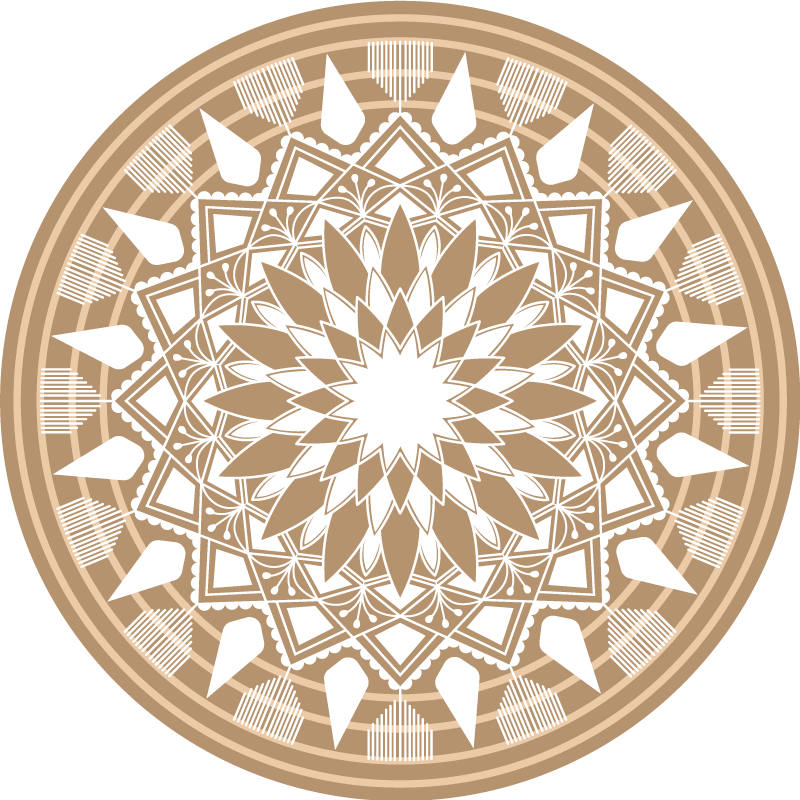 Sophisticated geometry mandala vinyl carpet - TenStickers