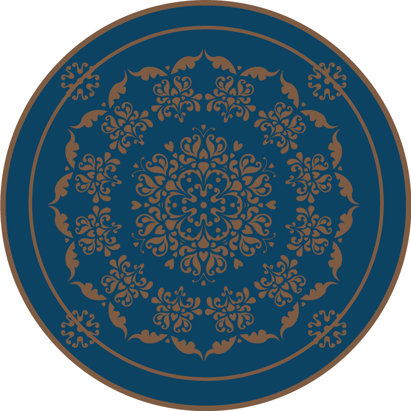 Elegant round pattern mandala vinyl carpet - TenStickers