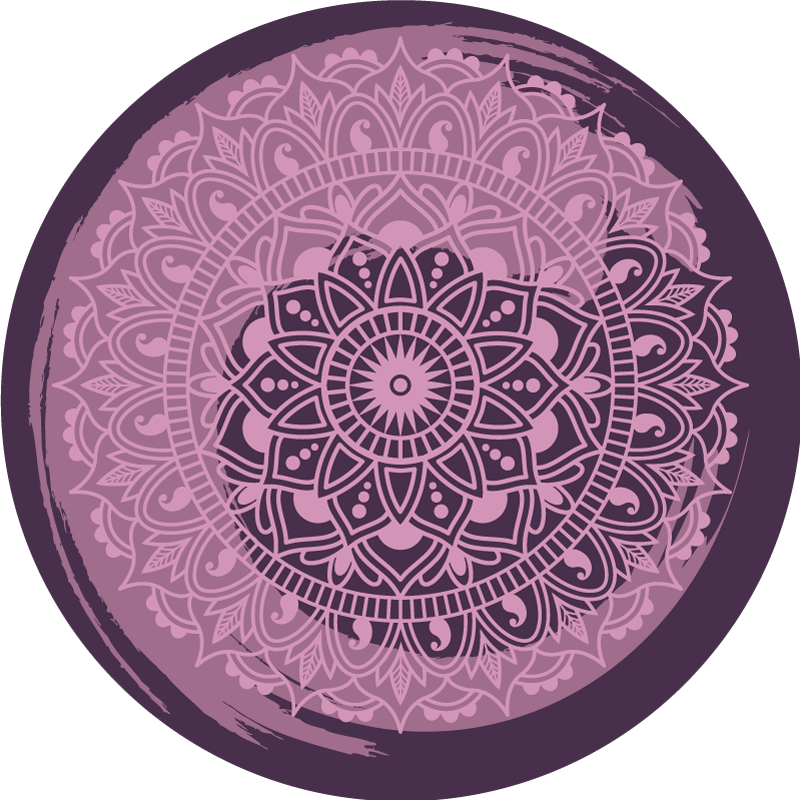 Elaborate pink motif mandala vinyl carpet - TenStickers
