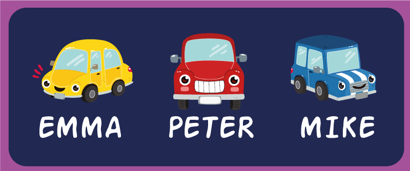 Custom colorful vehicles entrance hall vinyl carpet - TenStickers