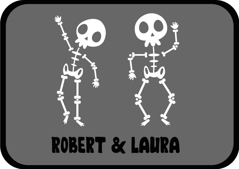 Skeleton Duo custom vinyl carpet - TenStickers