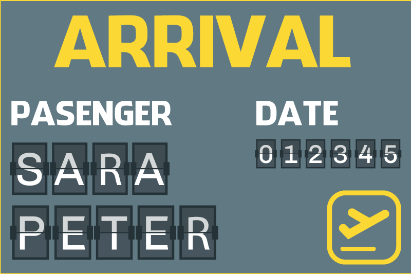 Arrival plane ticket custom vinyl carpet - TenStickers