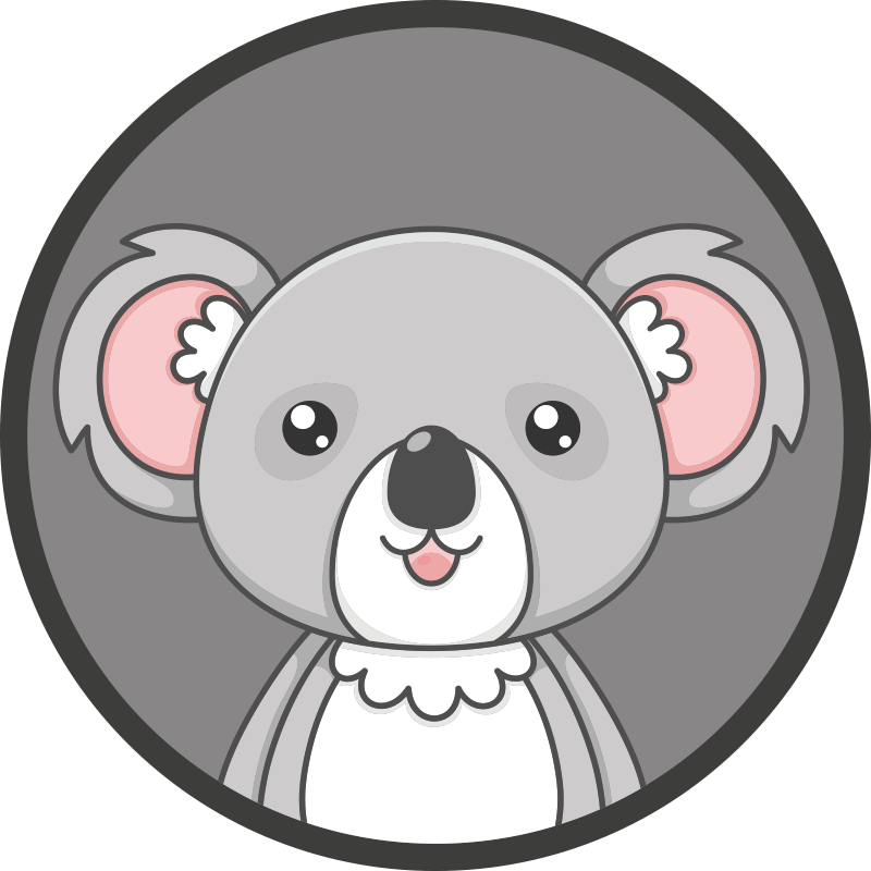 Cute Koala Illustration kids vinyl carpet - TenStickers