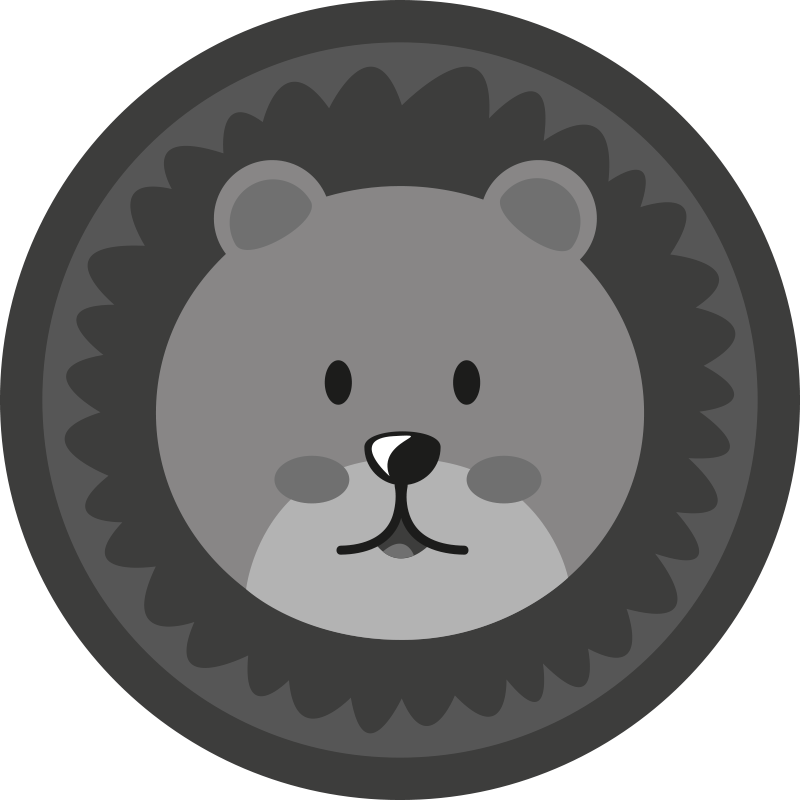 CUTE LION FACE nursery vinyl carpet - TenStickers