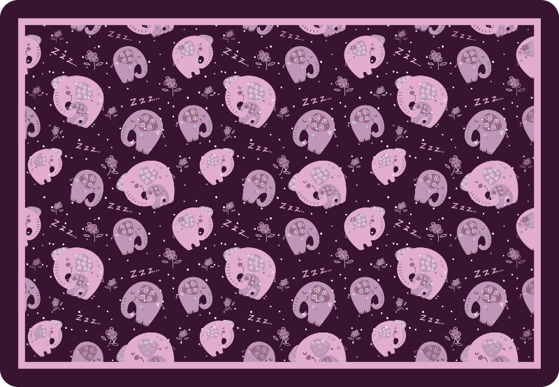 Sweet Elephant Dreams kids vinyl carpet - TenStickers