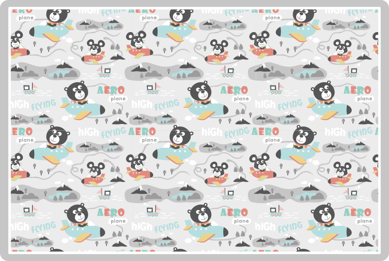 Aero Flying Bears kids vinyl carpet - TenStickers