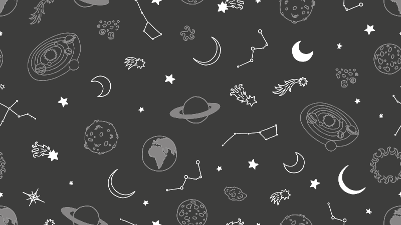 Grey celestial elements star vinyl carpet - TenStickers