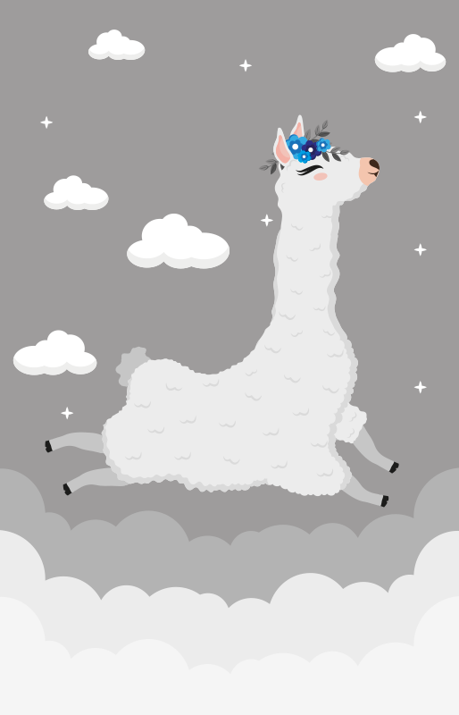 Lively Llama Fantasy kids vinyl carpet - TenStickers