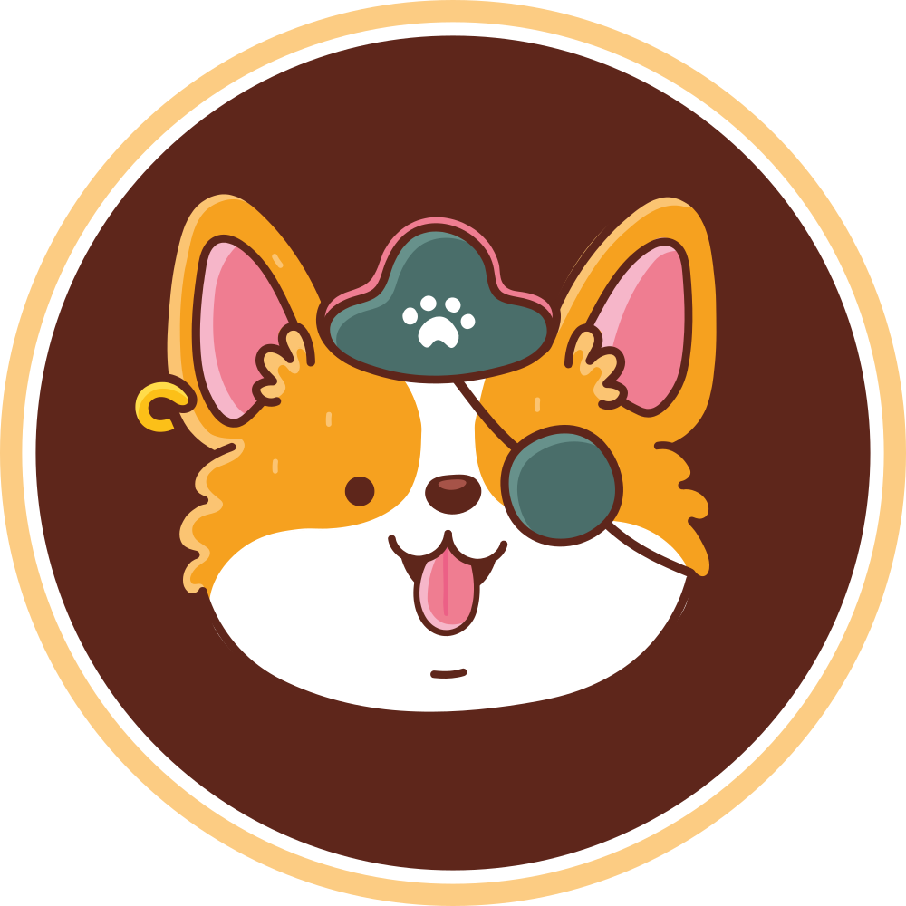 Corgi Captain Emblem modern vinyl carpet - TenStickers