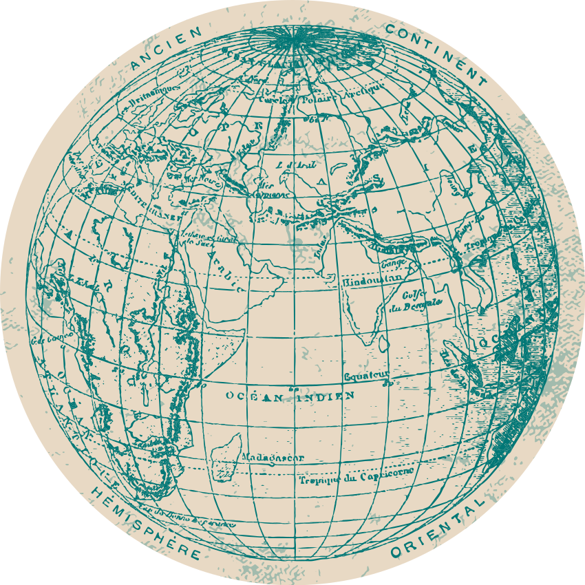 Geographic Globe Design world map vinyl carpet - TenStickers