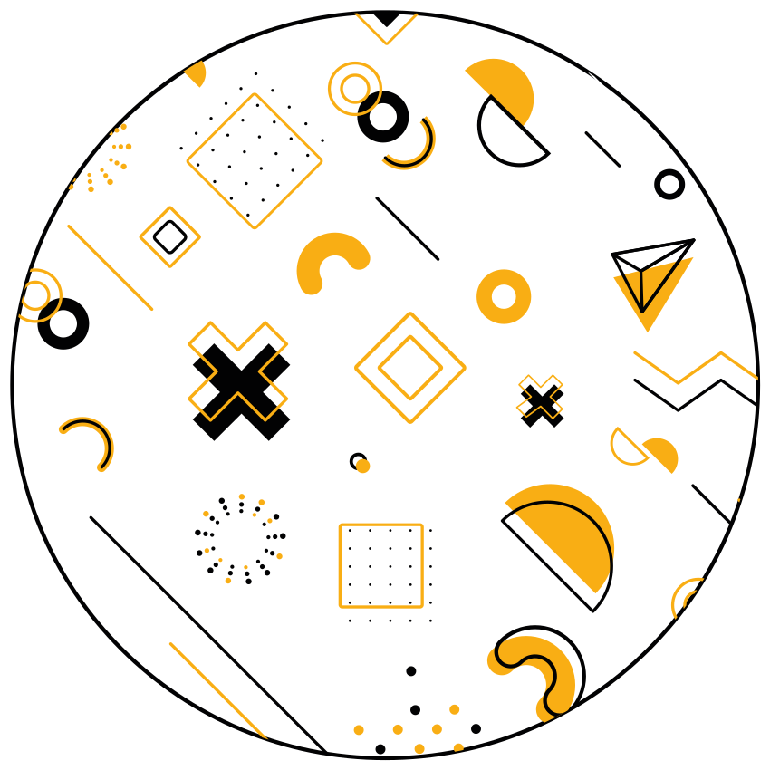 Geometric vinyl carpet with modern math shapes - TenStickers