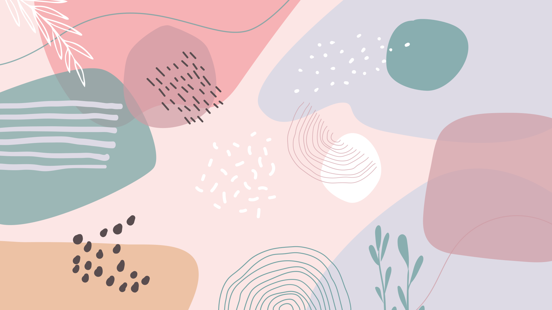 Abstract soft shapes modern vinyl carpet - TenStickers