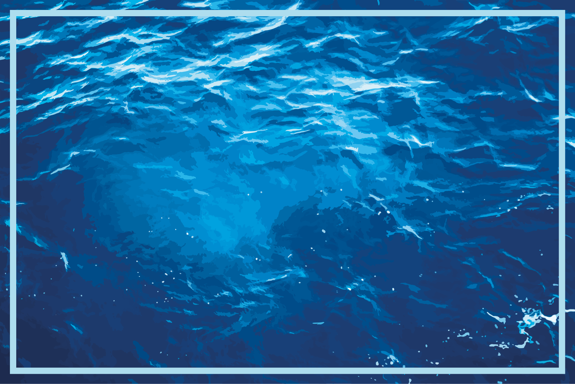 Realistic ocean waves vinyl rug - TenStickers