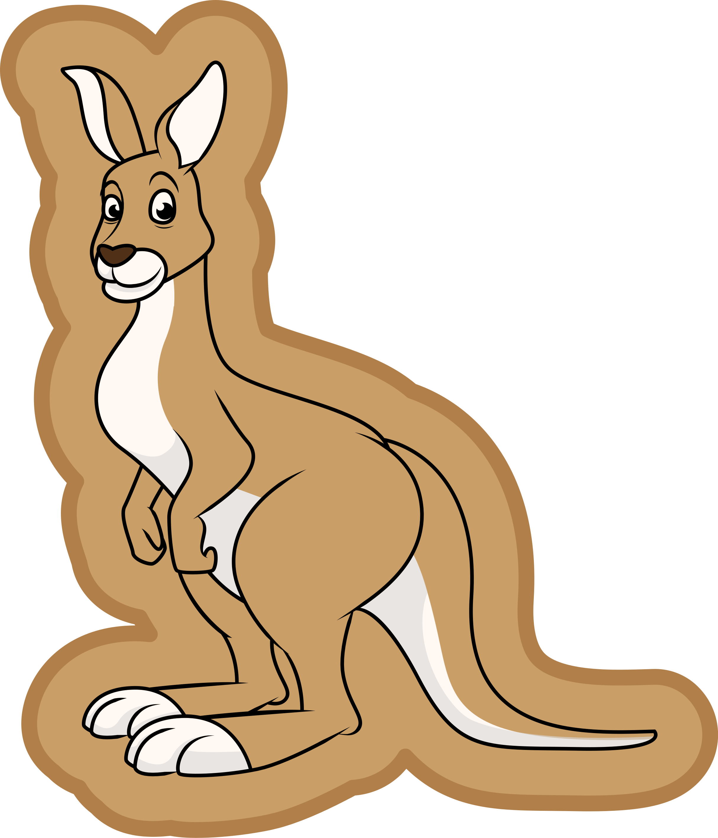 Kangaroo Character nursery vinyl carpet - TenStickers