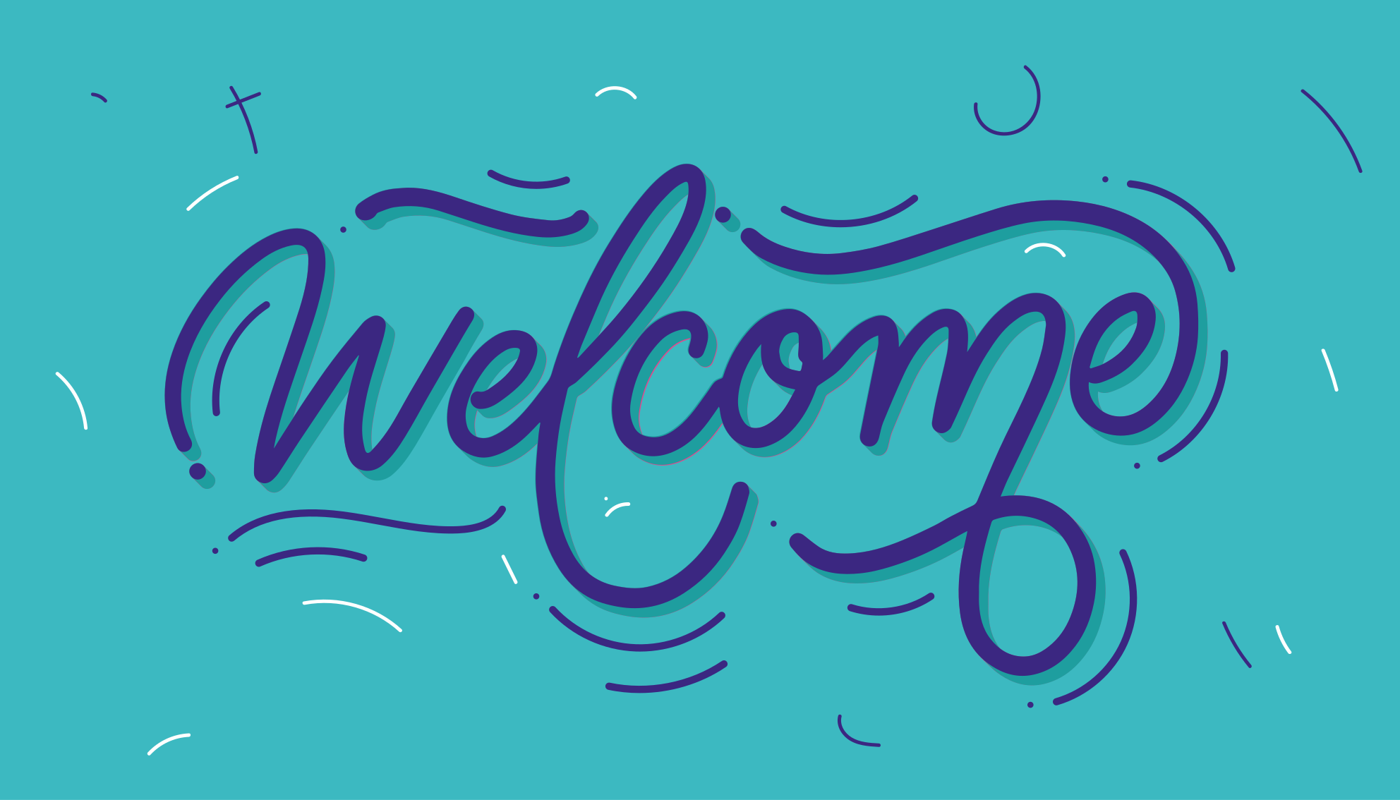 Welcome blue design entrance hall vinyl carpet - TenStickers