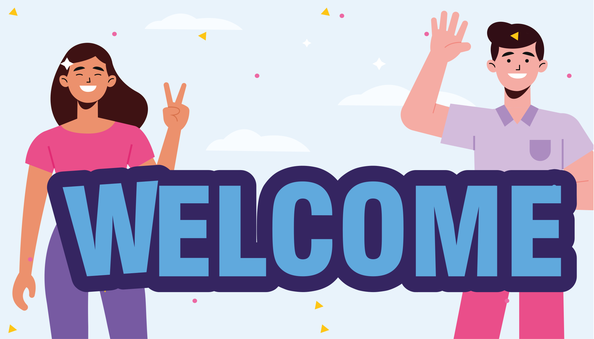 Welcome greetings entrance hall vinyl carpet - TenStickers