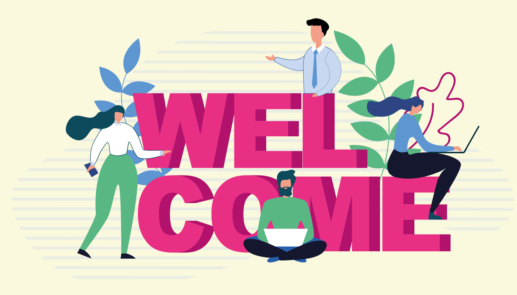 Professional welcome office vinyl carpet - TenStickers