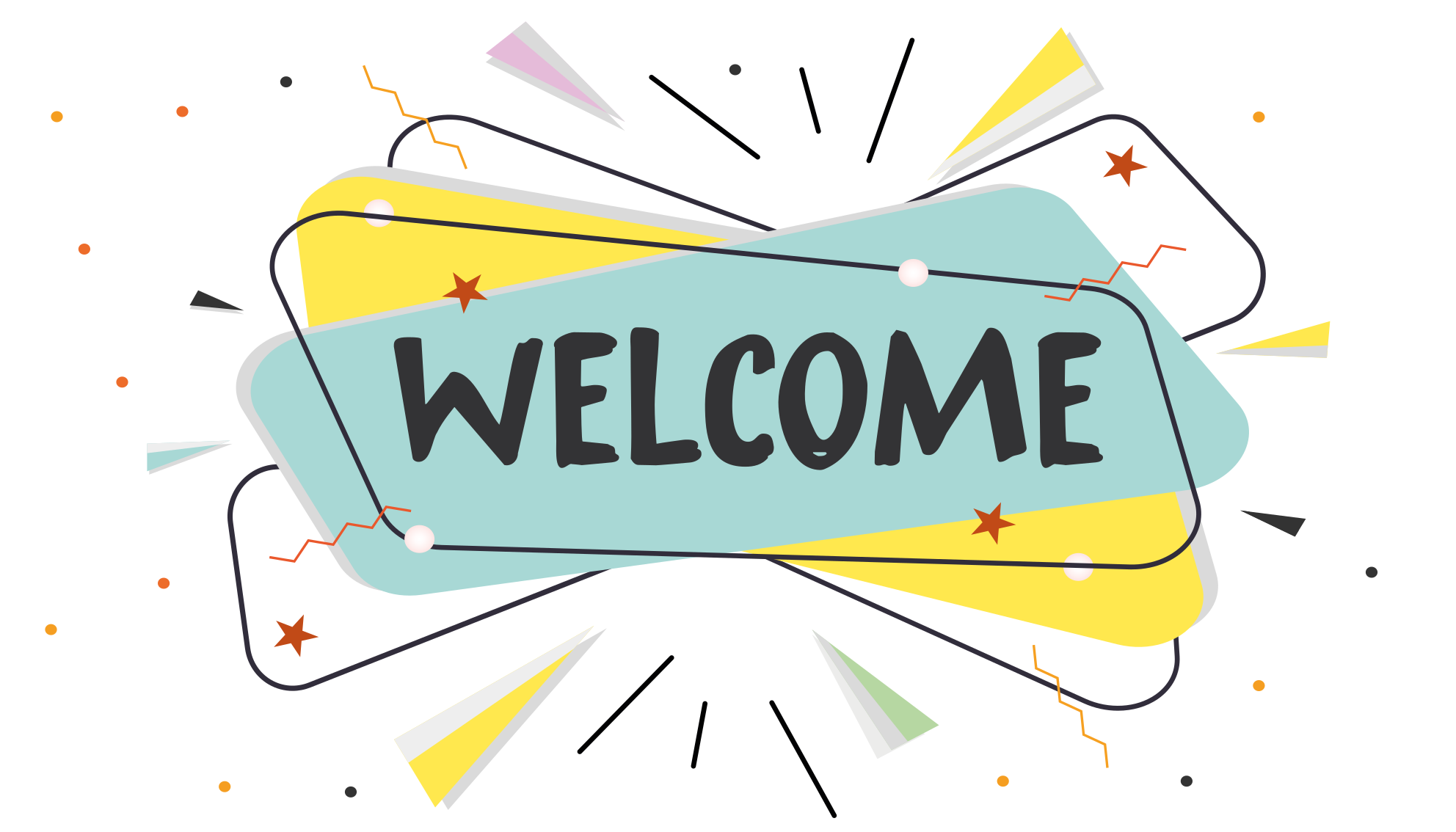 Abstract welcome entrance hall vinyl carpet - TenStickers