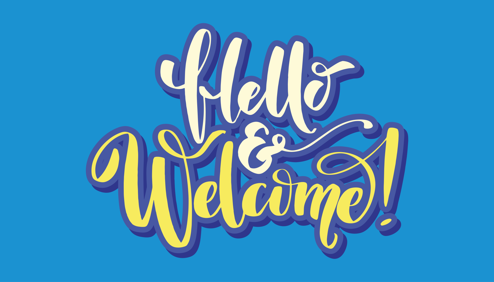 Hello and welcome entrance hall vinyl carpet - TenStickers