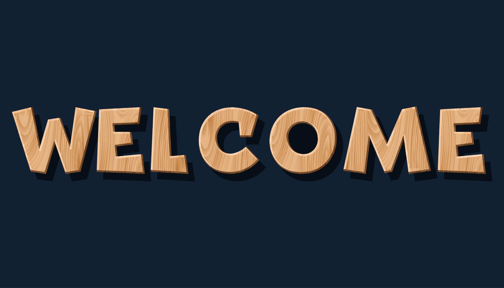 Welcome wooden sign entrance hall vinyl carpet - TenStickers