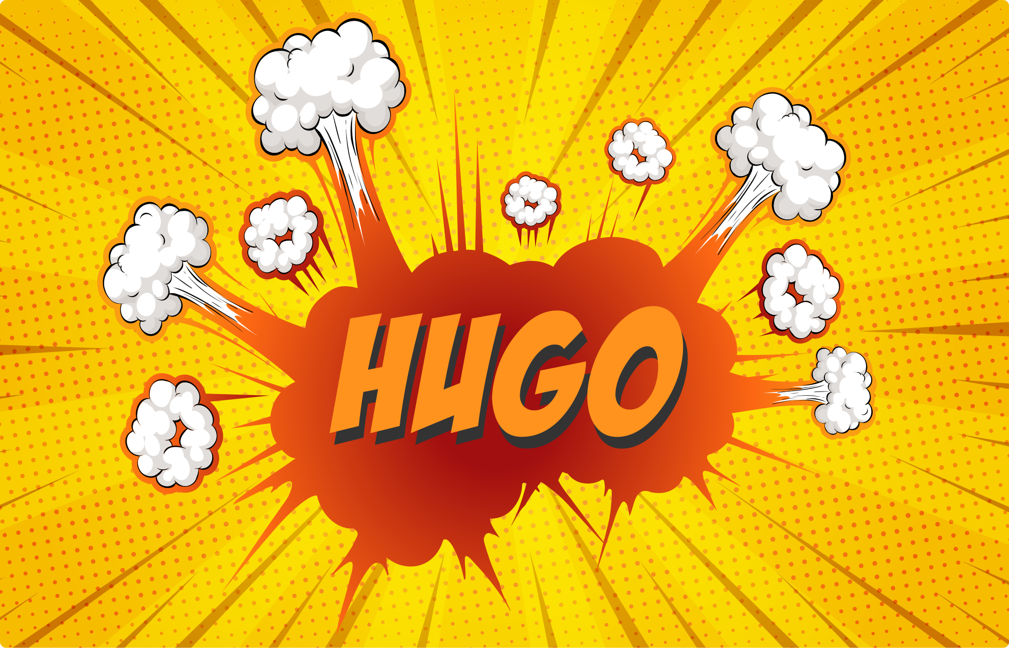 Comic explosion with name custom vinyl carpet - TenStickers