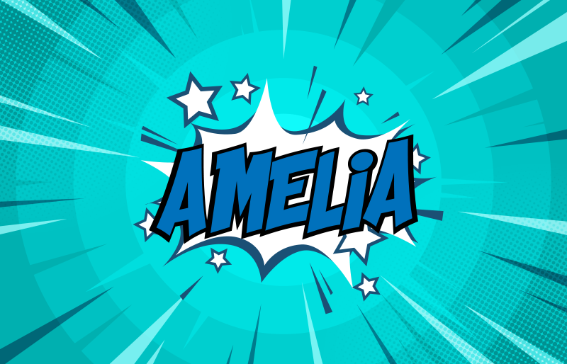 Comic style name teen vinyl carpet - TenStickers