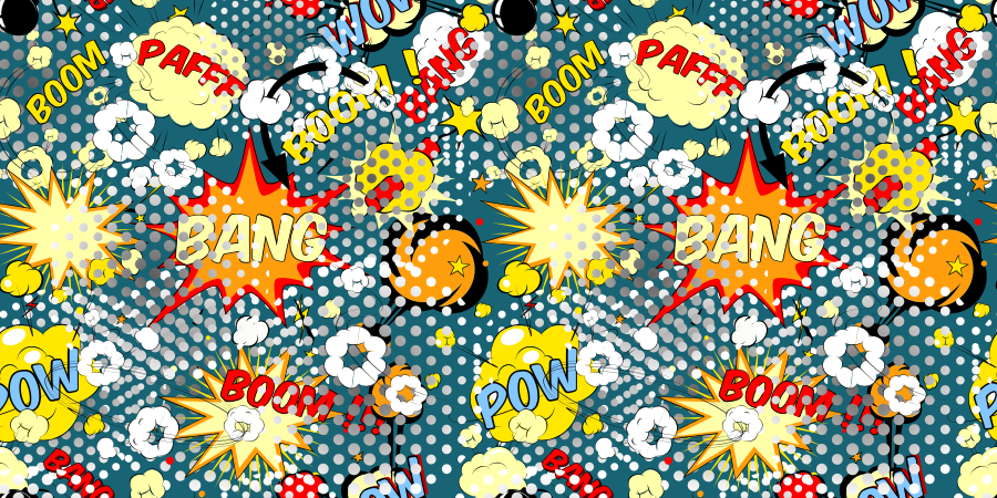 Comic book explosions teen vinyl carpet - TenStickers