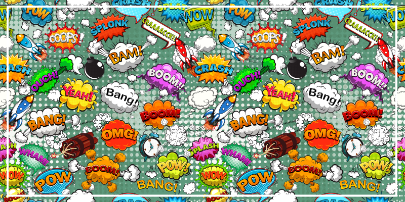 Comic audio effects teen vinyl carpet - TenStickers