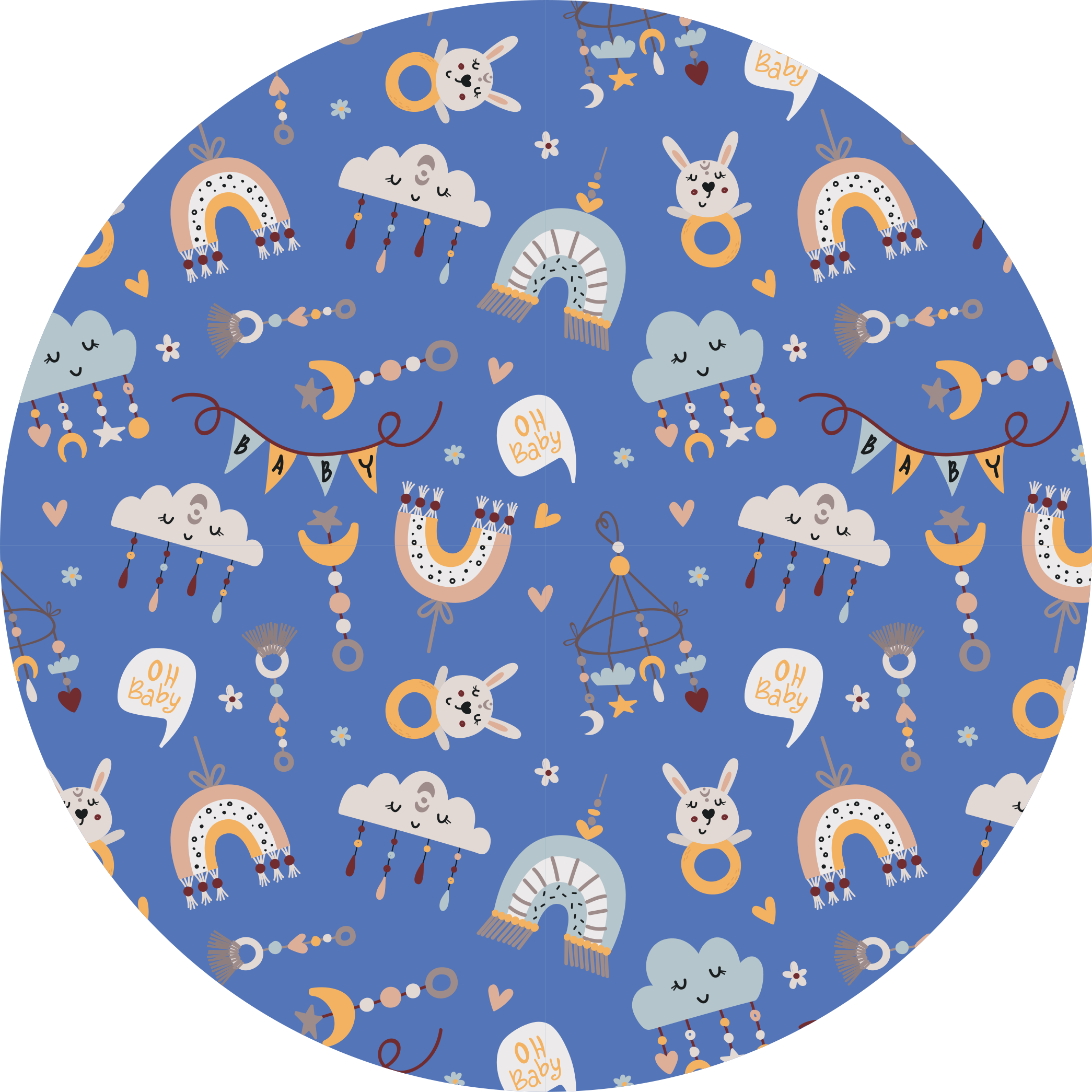Baby Animal Patterns kids vinyl carpet - TenStickers