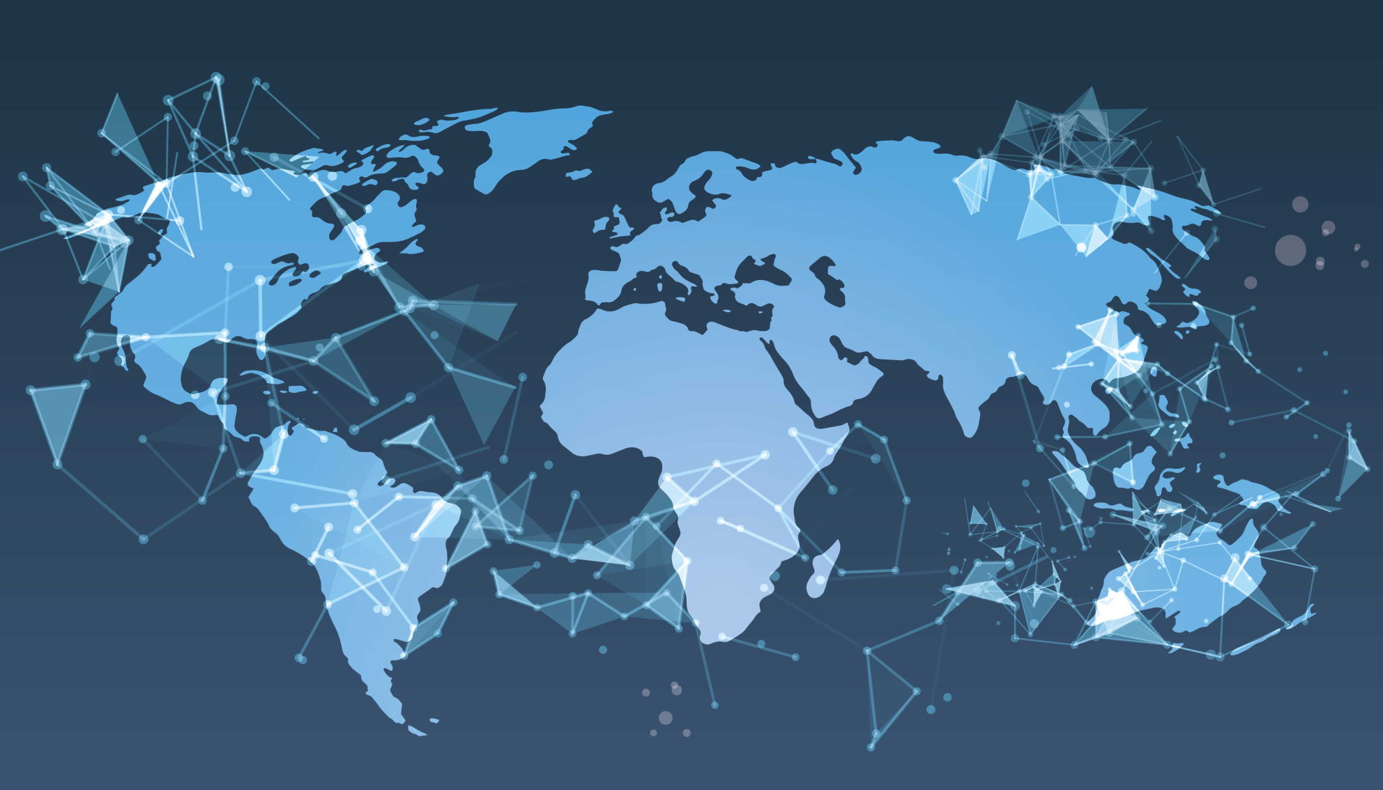 World map vinyl carpet geometric world map - TenStickers