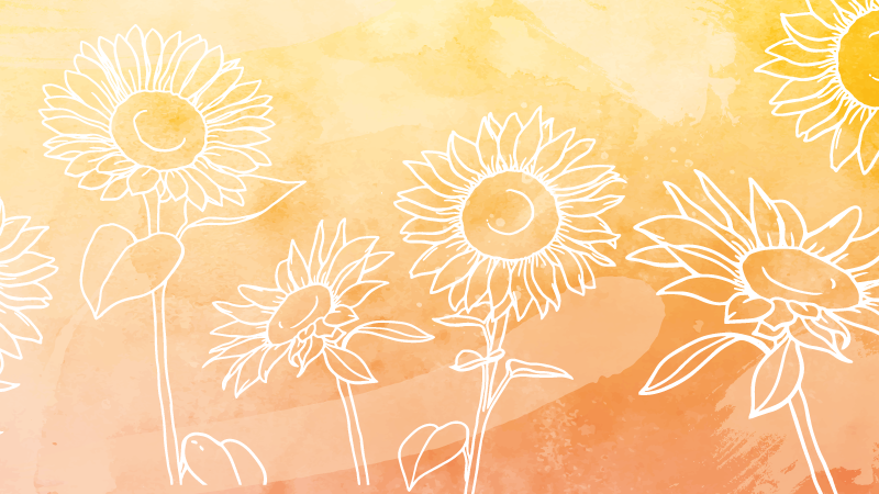 Sunflower Blossom Design floral vinyl carpet - TenStickers