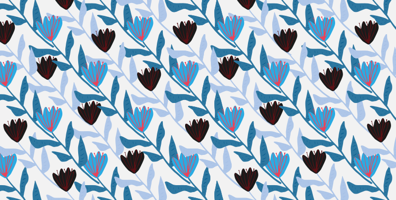 Botanical Leaf Arrangement floral vinyl carpet - TenStickers