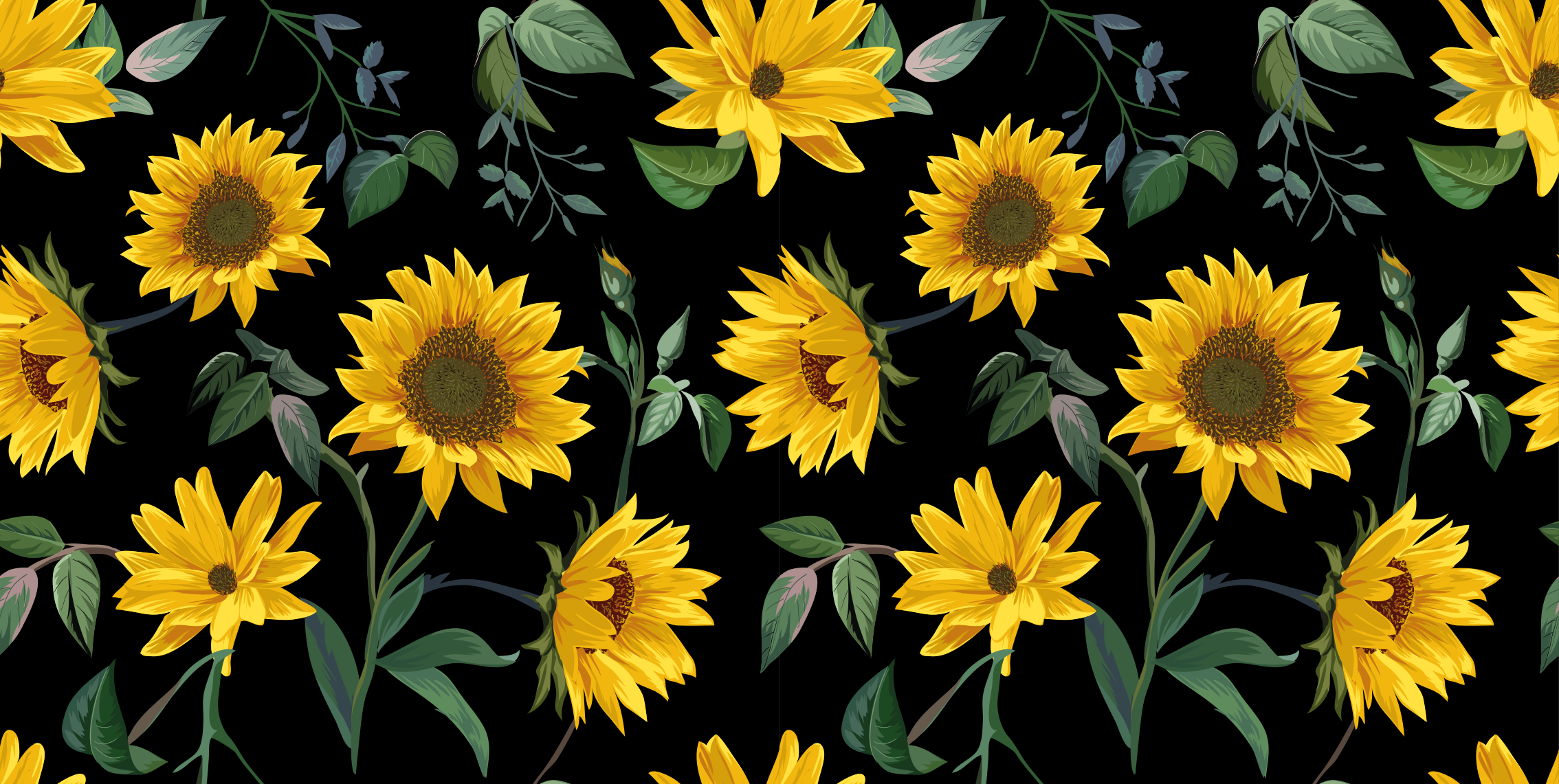 Floral vinyl carpet sunflower floral design - TenStickers