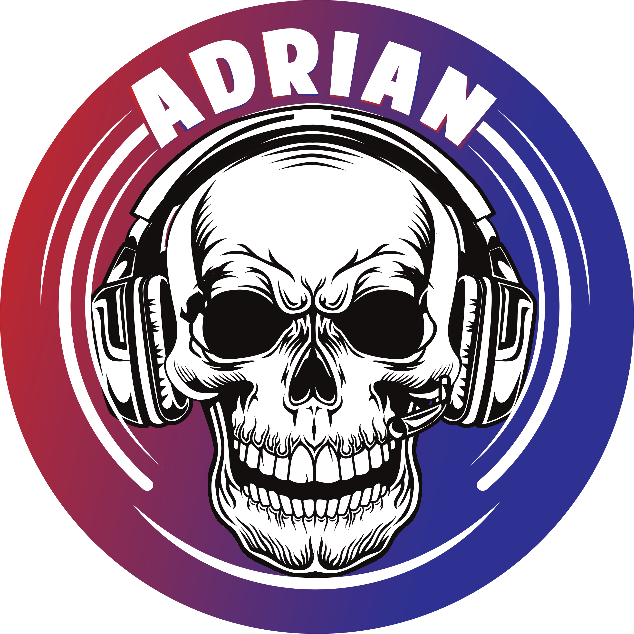 Custom skull headphones teen vinyl carpet - TenStickers