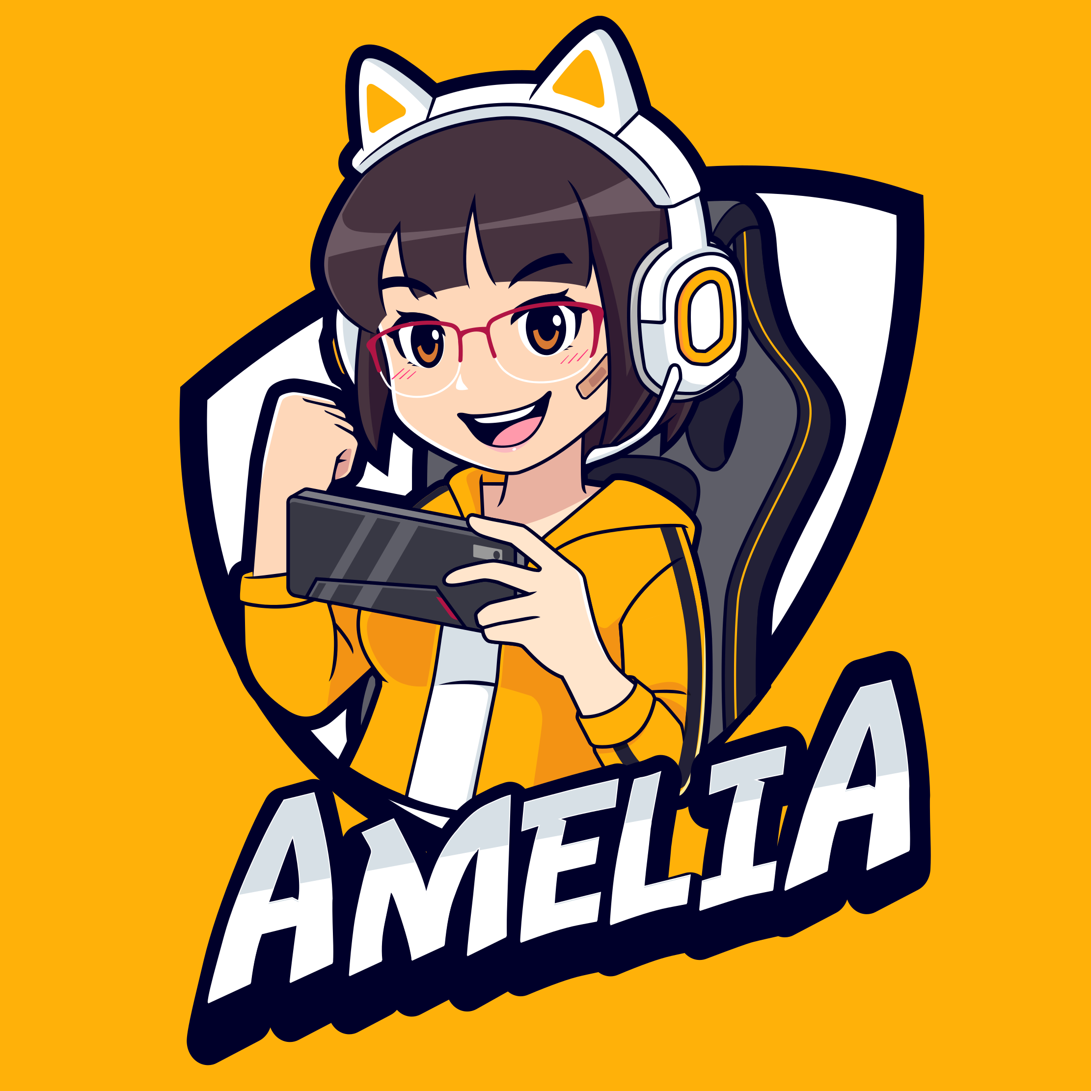 Custom gaming portrait teen vinyl carpet - TenStickers