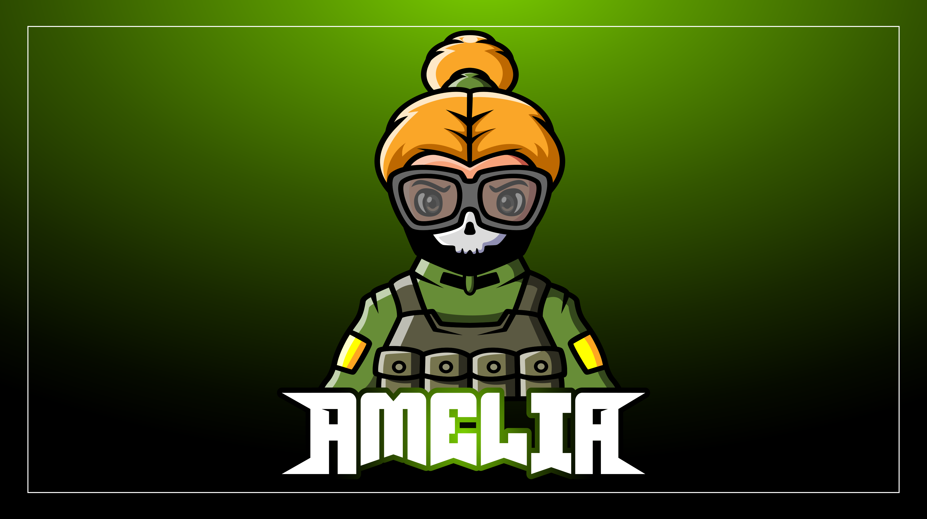 Woman soldier with name teen vinyl carpet - TenStickers