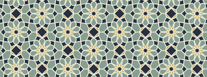 Mosaic vinyl carpet with elegant geometric design - TenStickers