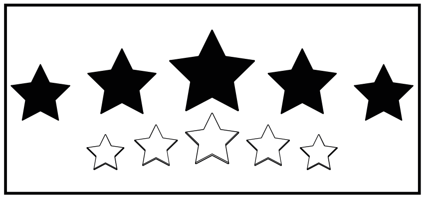 White and black motif star vinyl carpet - TenStickers