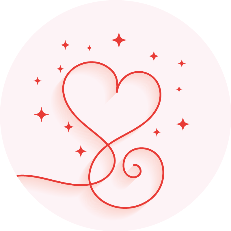 Heart Swirl Pattern bedroom vinyl carpet - TenStickers