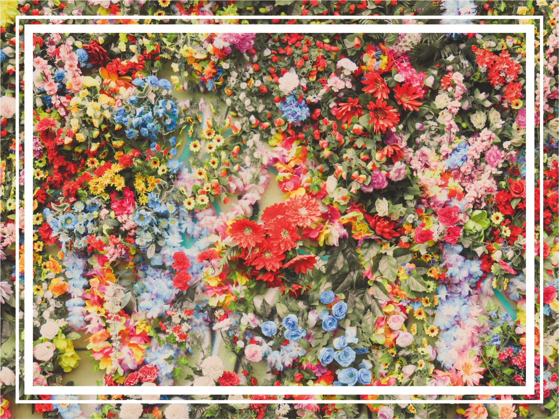 Colorful floral motif nature vinyl carpet - TenStickers