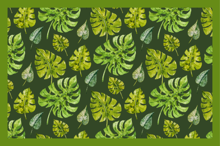 Tropical Leaf Elements nature vinyl carpet - TenStickers