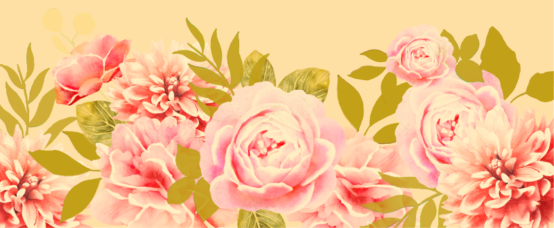 Flourishing Botanical Grace floral vinyl carpet - TenStickers